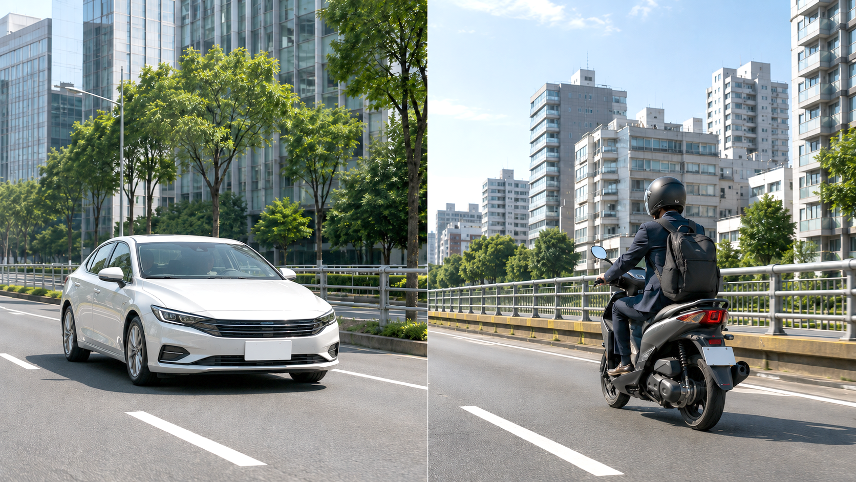 車・バイク通勤